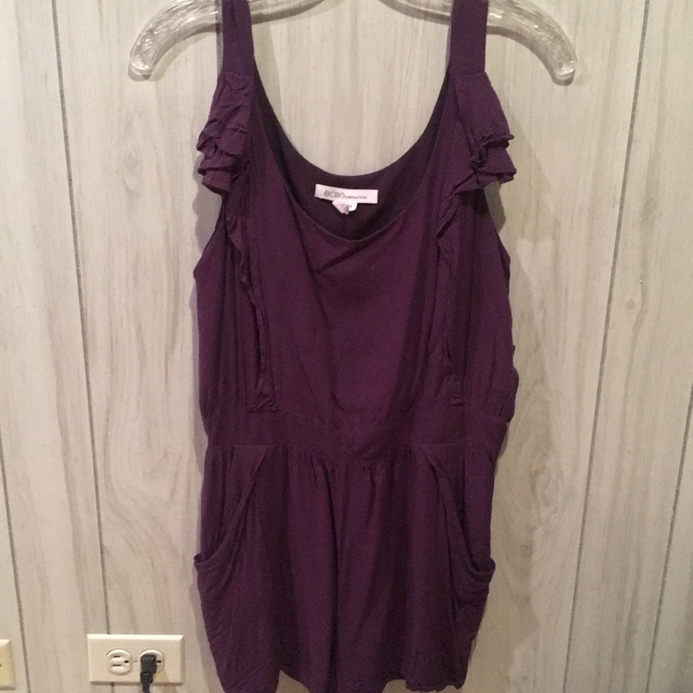 BCBG women's purple romper - size small